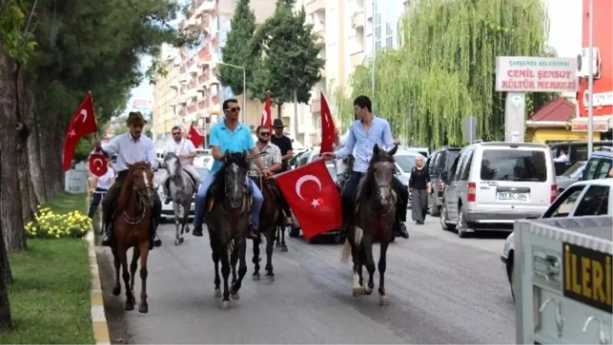 Atlarla Terörü Lanetlediler