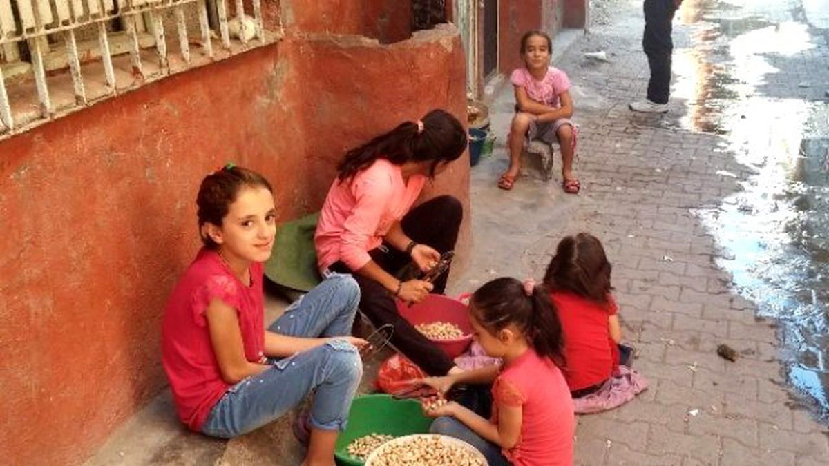 Birçok Aile Fıstık Kırarak Ek Gelir Elde Ediyor