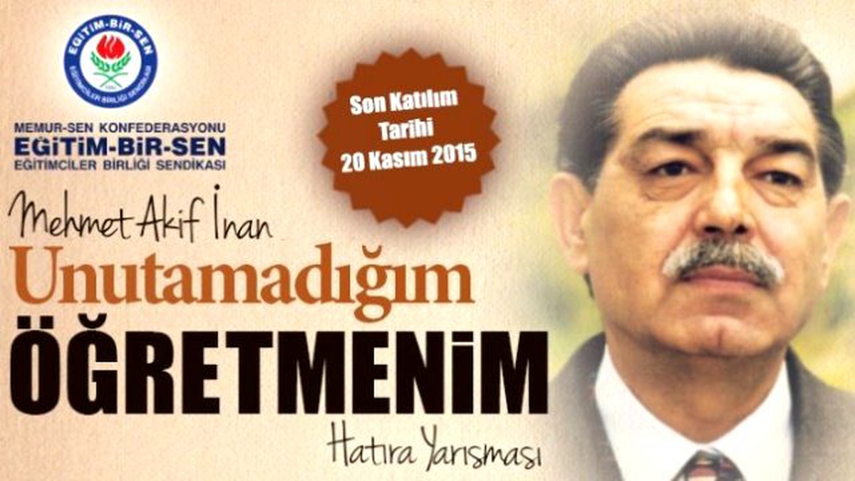 Mehmet Akif İnan Anısına Hatıra Yarışması Düzenlenecek