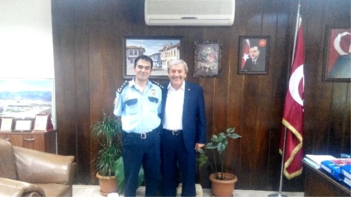 Osmaneli Emniyet Müdürü Görgün\'den Belediye Başkanı Şahin\'e Veda Ziyareti