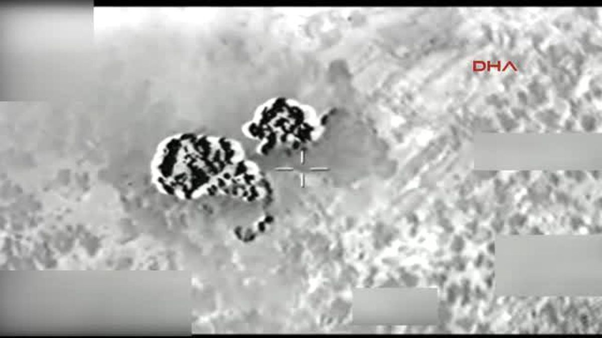 60 Teröristin Öldürüldüğü Operasyon İHA Kamerasında