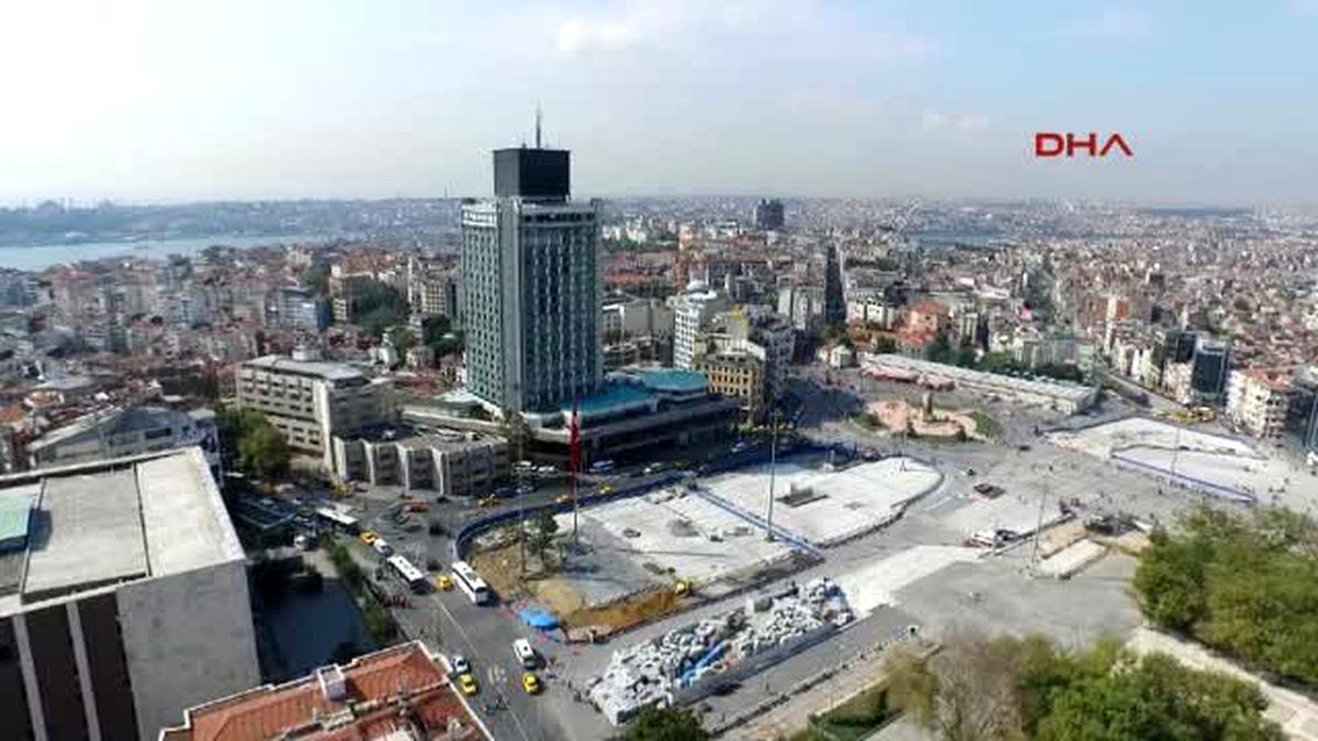 Havadan Görüntülerle Taksim Meydanı Düzenleme Çalışmaları -1