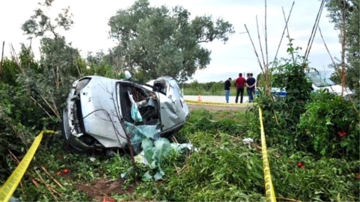 Bursa\'da Otomobil Zeytinliğe Uçtu: 1 Ölü, 2 Yaralı