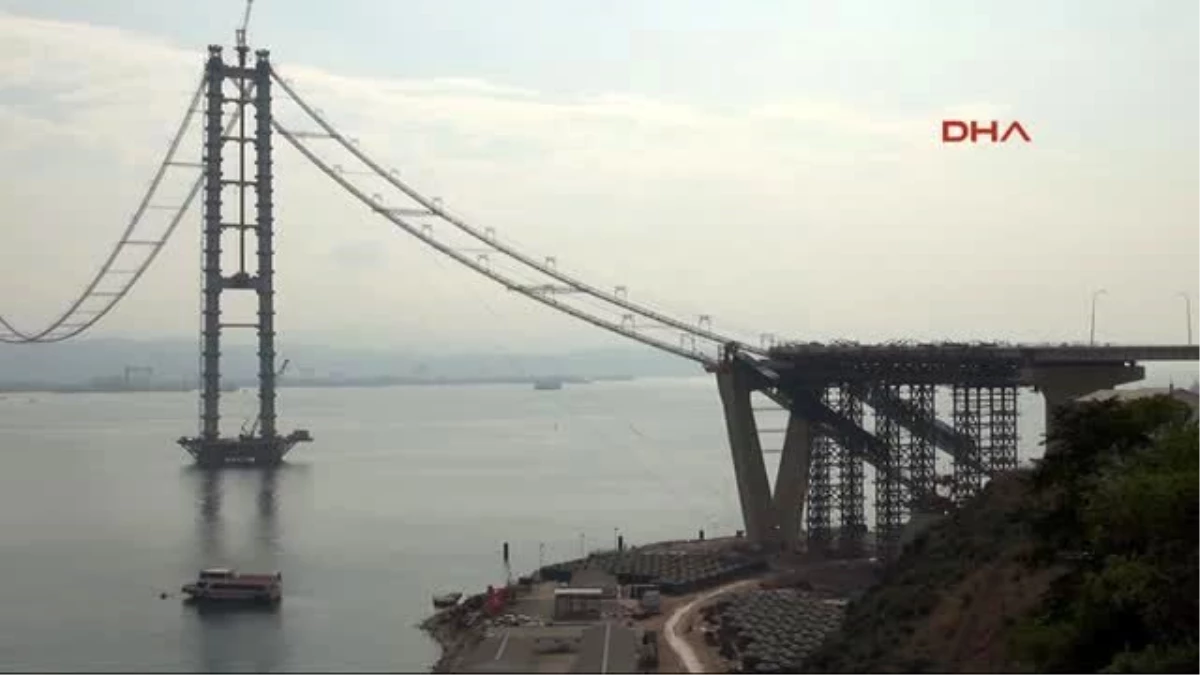 Kocaeli Körfez Köprüsü\'nde Ana Kablo Halatları Ambalajdan Çıktı
