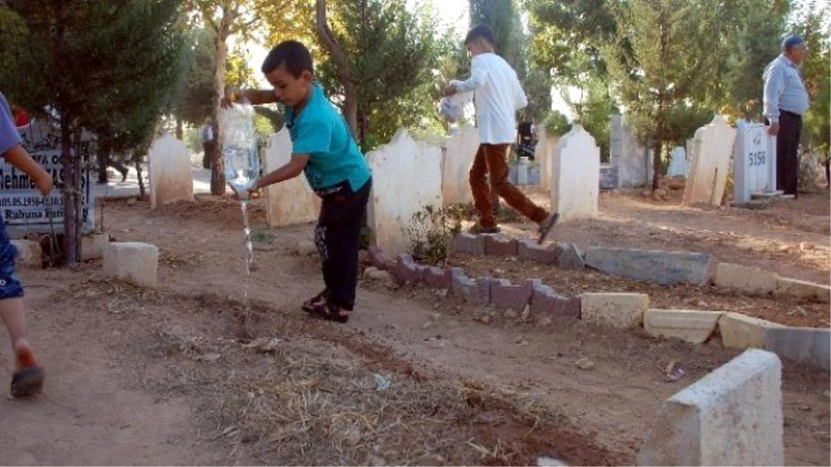 6 Yaşındaki Çocuk Mezarlık Sulayarak Para Kazanıyor