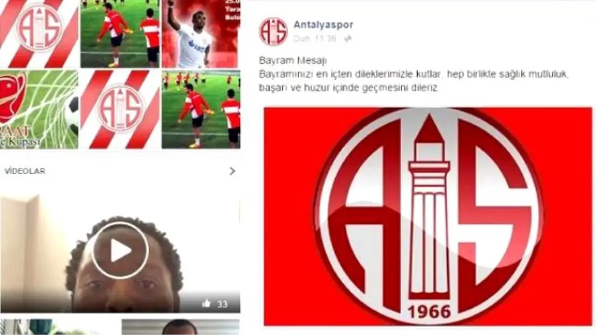 Antalyasporlu Futbolculardan Görüntülü Bayram Mesajı