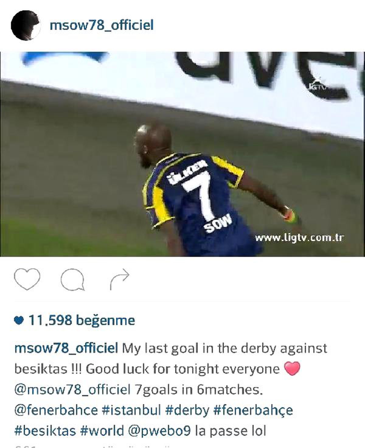 Sow\'dan Beşiktaş\'a Mesaj!