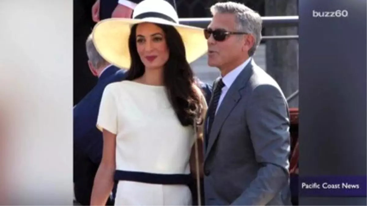 George And Amal Clooney Celebrate 1st Anniversary