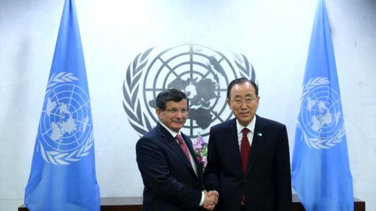 Başbakan Davutoğlu BM Genel Sekreteri Ban ile Görüştü