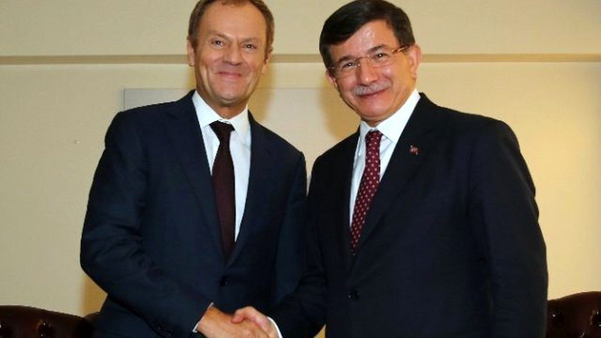 Davutoğlu, AB Konseyi Başkanı Tusk\'la Görüştü