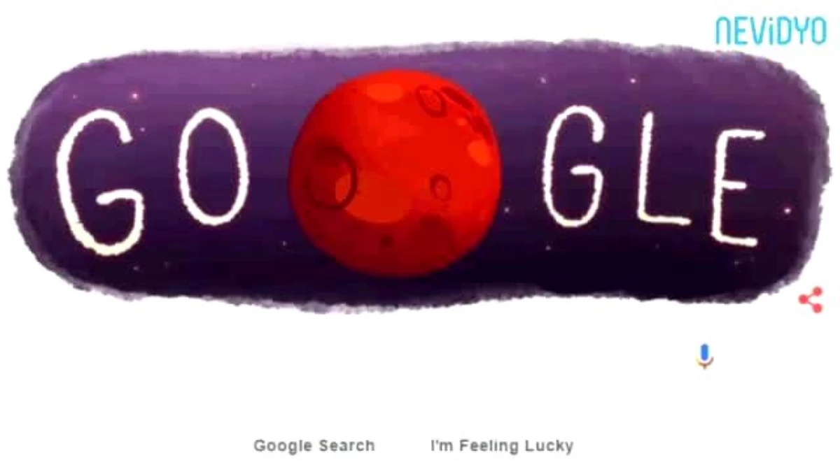 Mars\'ta Sıvı Halde Su Bulundu... Google Mars\'ı Doodle Yaptı!