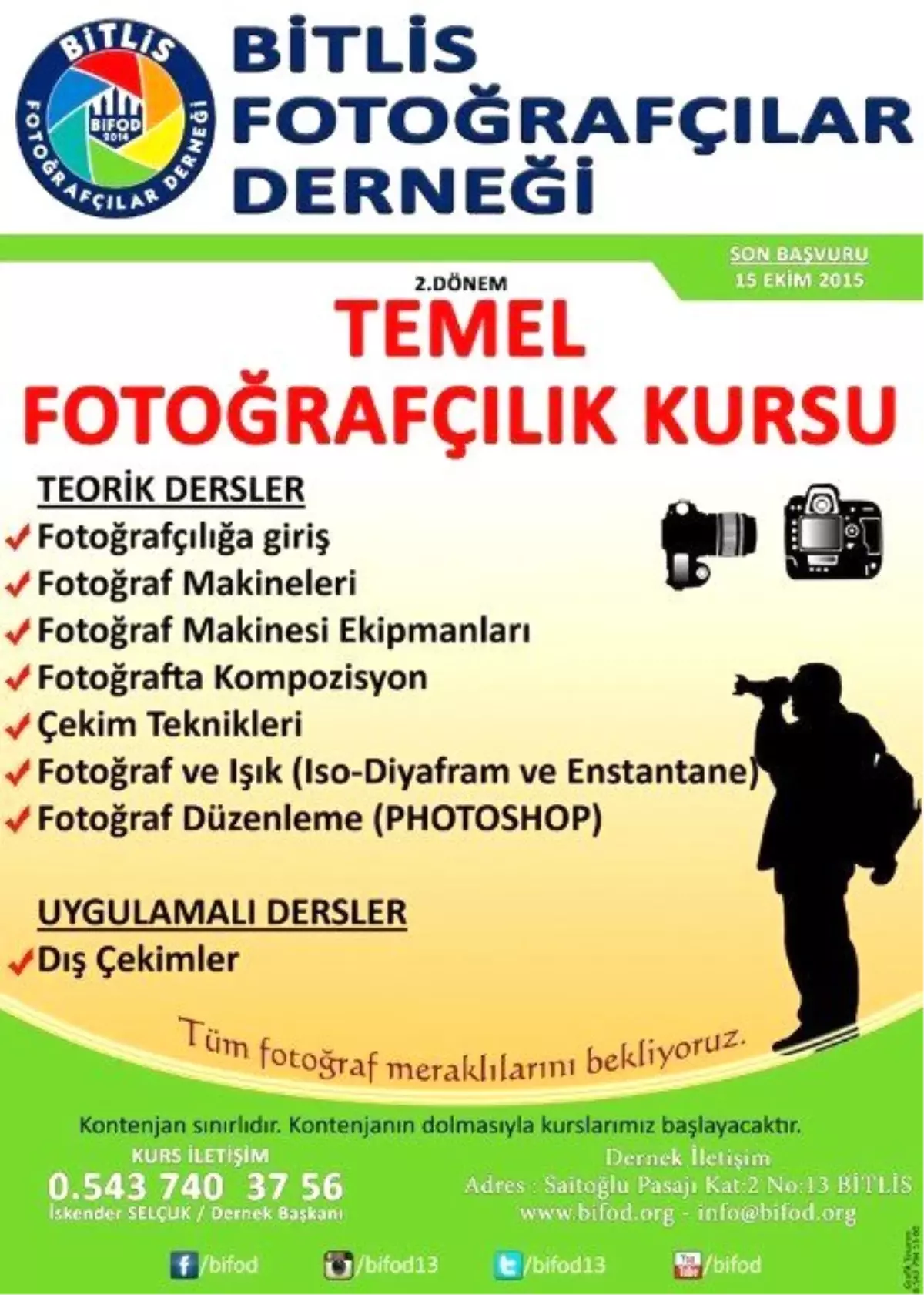 Bifod\'dan Temel Fotoğrafçılık Kursu