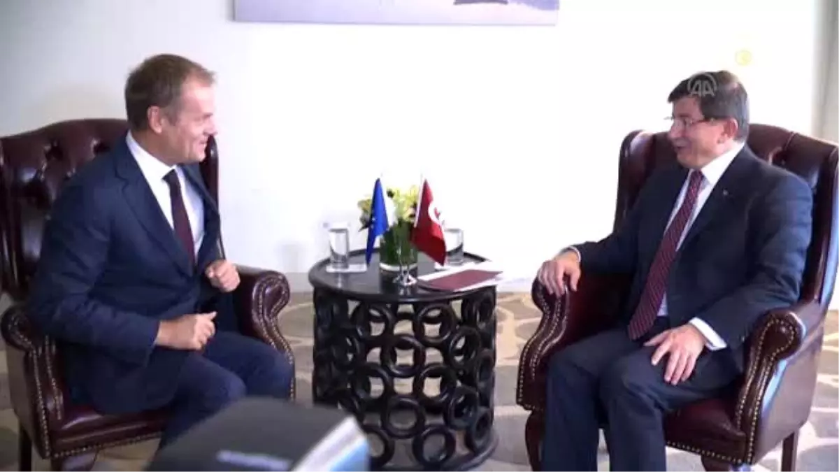 Davutoğlu, AB Konseyi Başkanı Tusk ile Görüştü