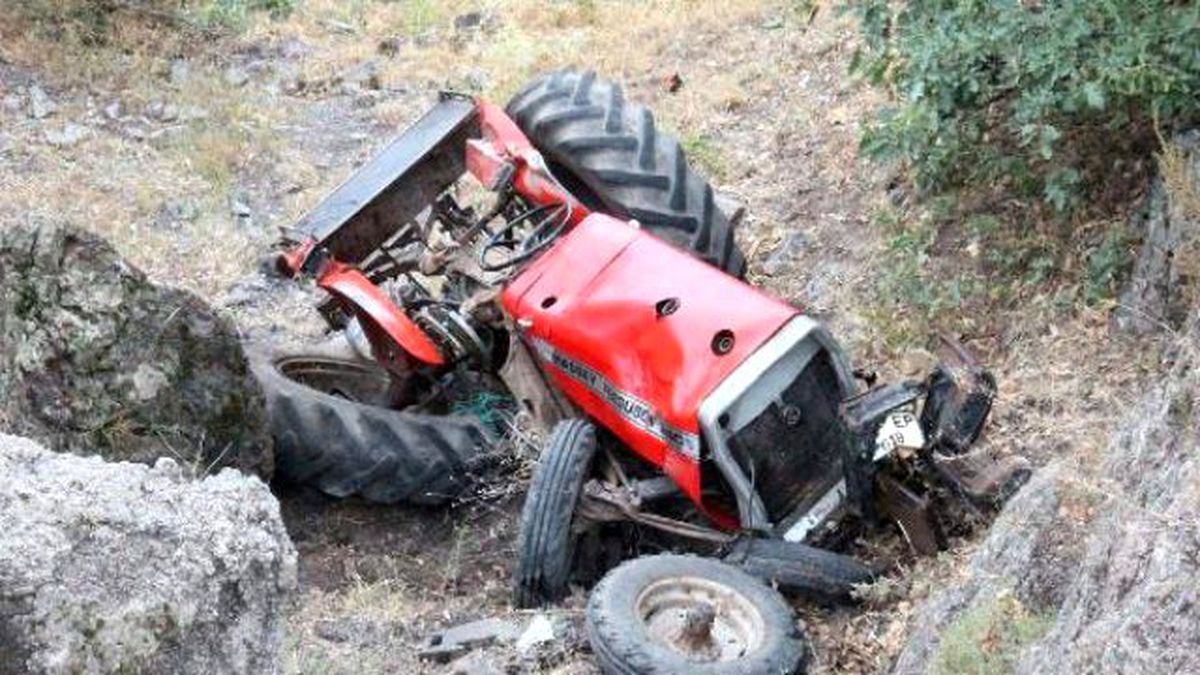 Traktör 50 Metrelik Uçuruma Yuvarlandı: 1 Yaralı