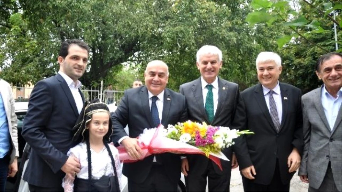 Abhazya Özerk Cumhuriyeti Başkan Vekili Kolbaia ve Gürcistan Büyükelçisi Koplatadze İnegöl\'de