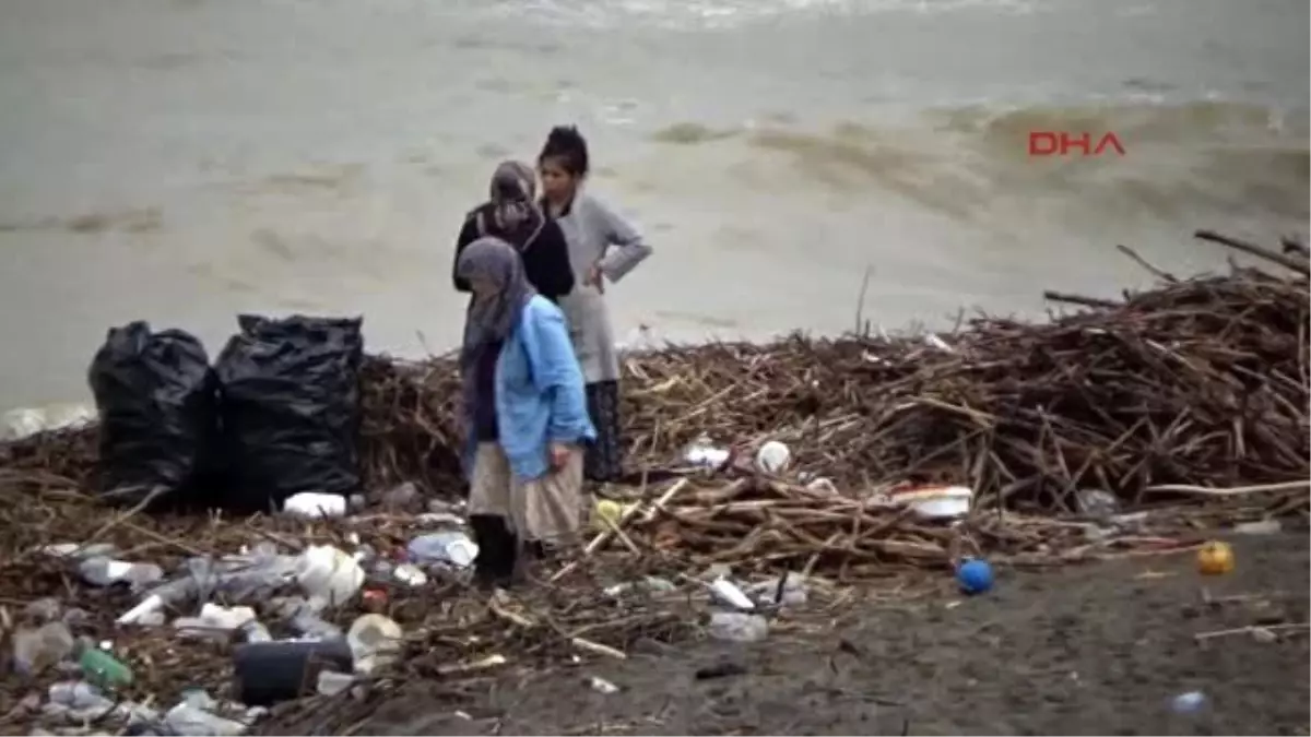 Akçakoca Kışlık Odunlarını Sahilden Topladılar