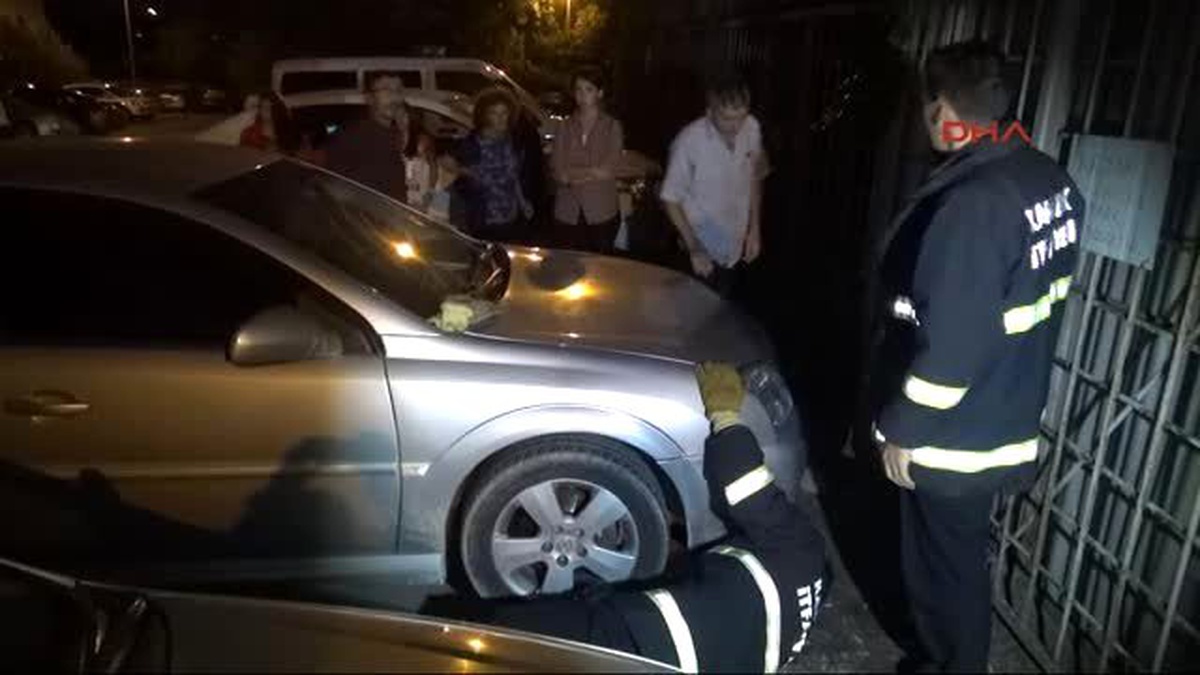 Karabük Otomobilde Sıkışan Kediyi İtfaiye Kurtardı