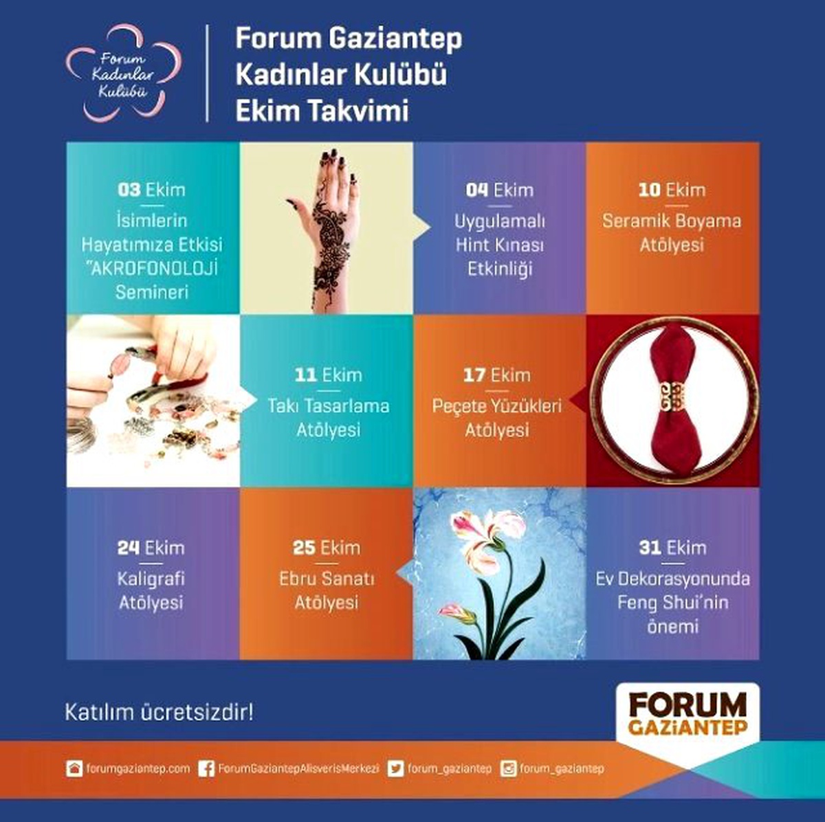 Kadınlar Ekim Ayında da Forum Gaziantep\'te Buluşacak