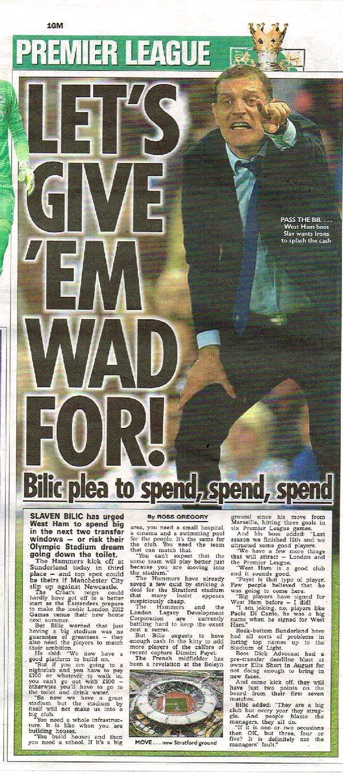The Sun: "Bilic Daha Çok Para Harcanmasını İstiyor"