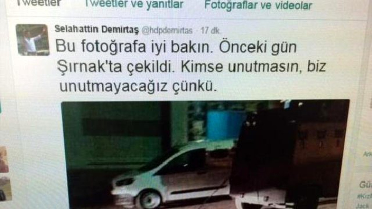 İçişleri Bakanlığı, Demirtaş\'ın Paylaştığı Fotoğrafla İlgili Soruşturma Başlattı