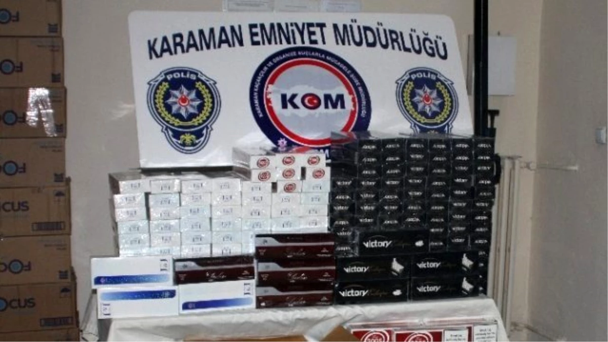 Karaman\'da 15 Bin Paket Kaçak Sigara Ele Geçirildi