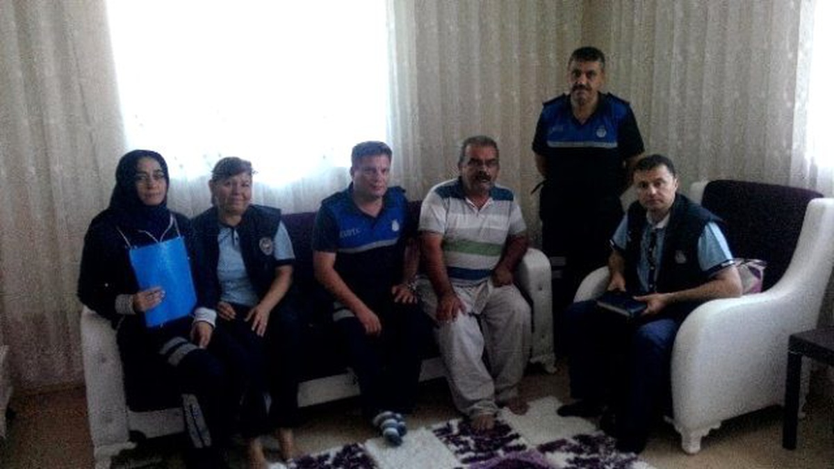 Zabıtadan Mesai Arkadaşlarına \'Geçmiş Olsun\' Ziyareti