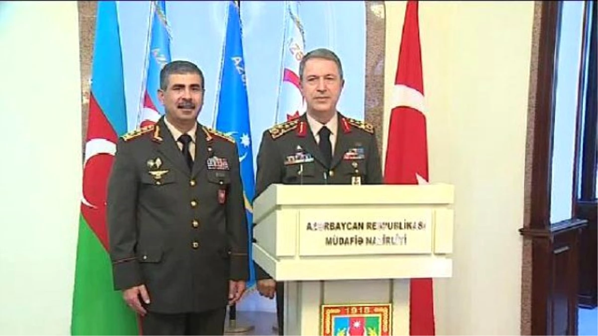 Genelkurmay Başkanı Orgeneral Akar, Azerbaycan Savunma Bakanı Hasanov ile Görüştü