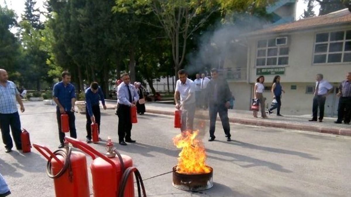 Ksü\'de Yangın Tahliye Tatbikatı