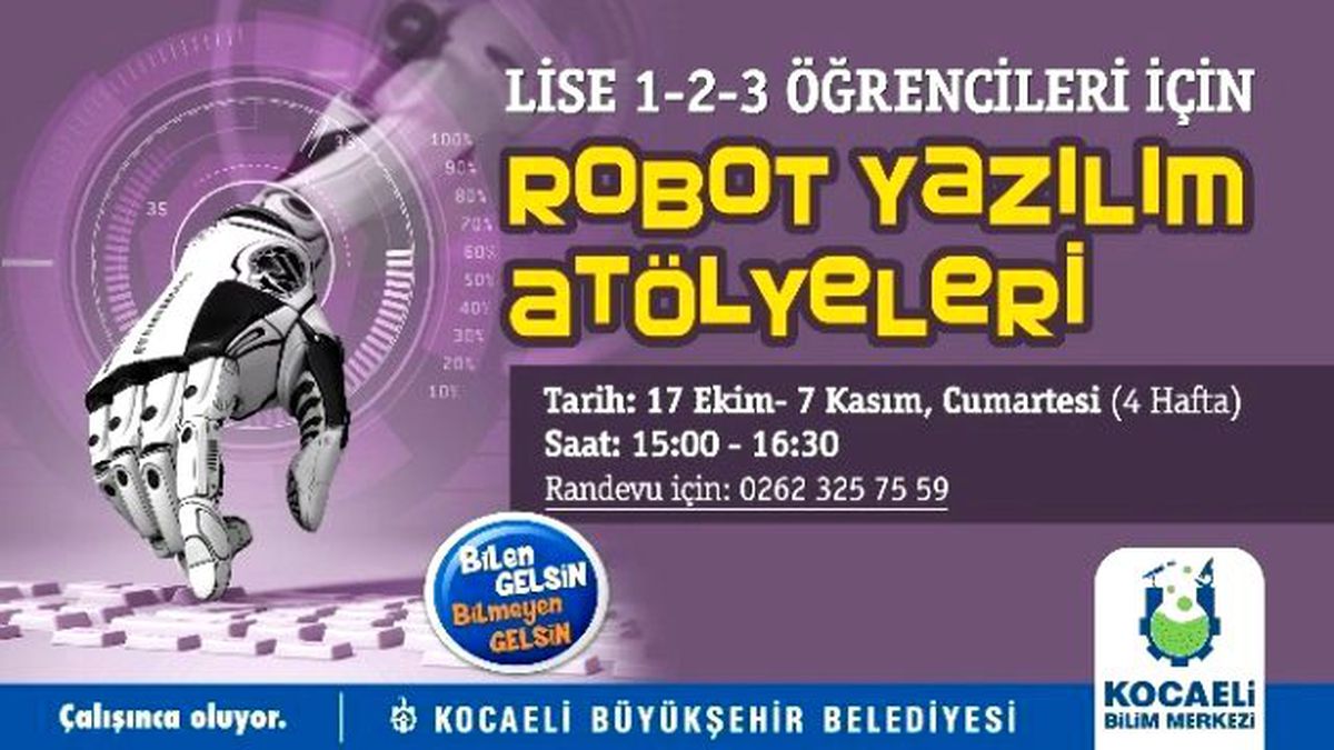 Bilim Merkezi Robot Atölye Çalışmaları Düzenleyecek