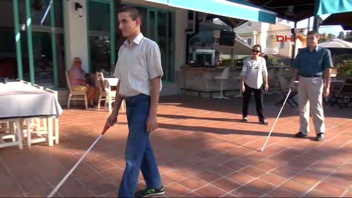 Fethiye - Görme Engelli Kardeşler İlk Kez Yardım Almadan Yürüdü