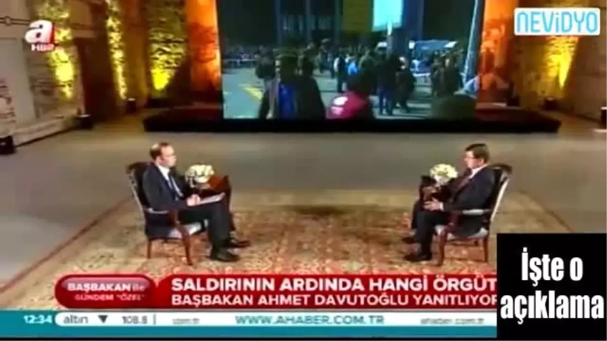 Davutoğlu: Canlı Bombalardan Birinin Kimliği Belli Oldu