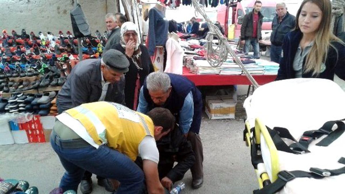 Pazaryerinde Kalp Krizi Geçirdi
