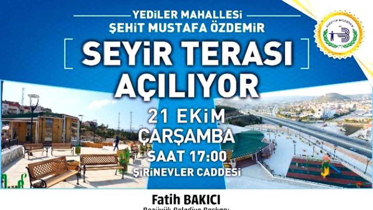 Şehit Mustafa Özdemir Seyir Terası Hizmete Giriyor