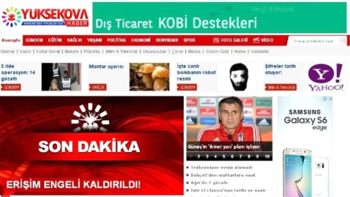 Yüksekova Haber\'e Erişim Engeli Kaldırıldı