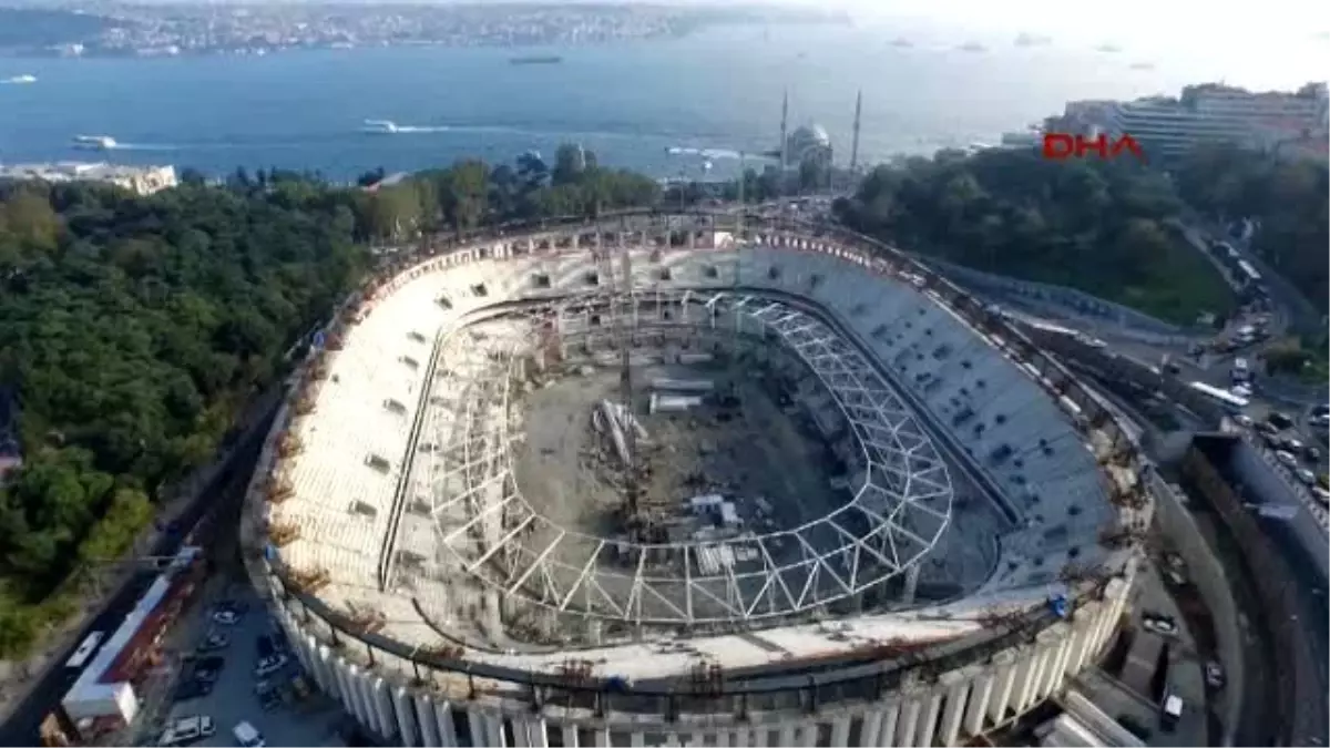 Vodafone Arena\'da Çatı Çelik İskeleti Yükselmeye Başladı