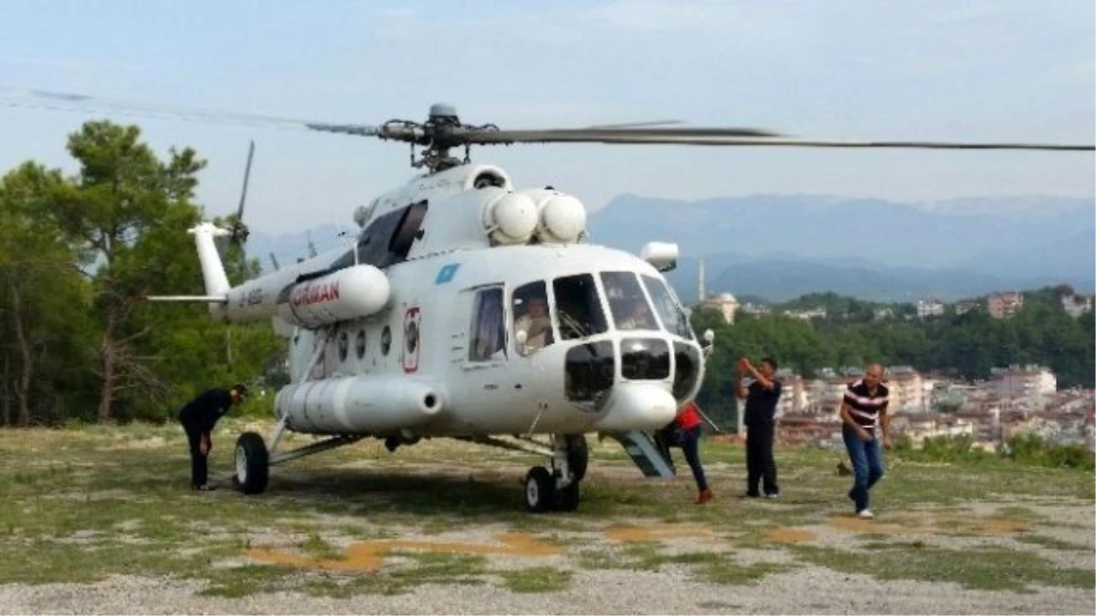 65 Yangına Müdahale Eden Yangın Helikopteri Görevini Tamamladı