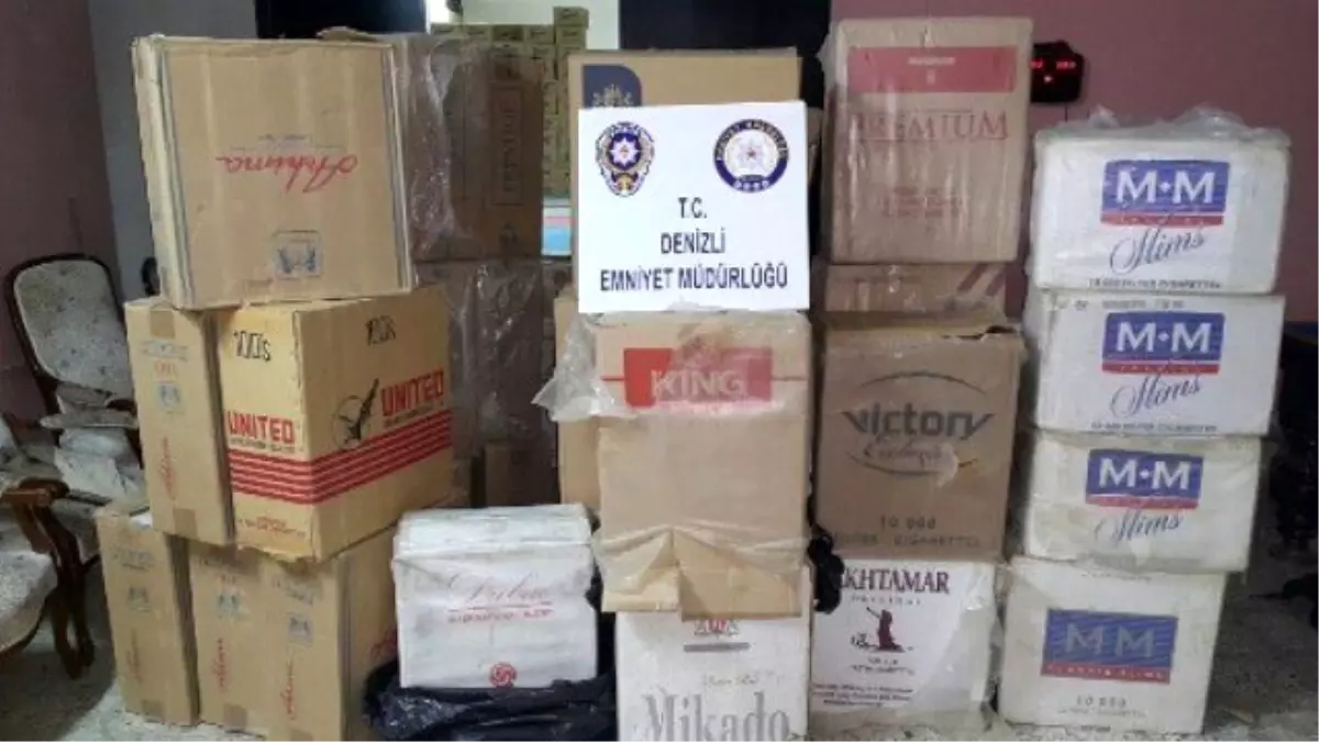 Denizli\'de 40 Bin Paket Kaçak Sigara Ele Geçirildi