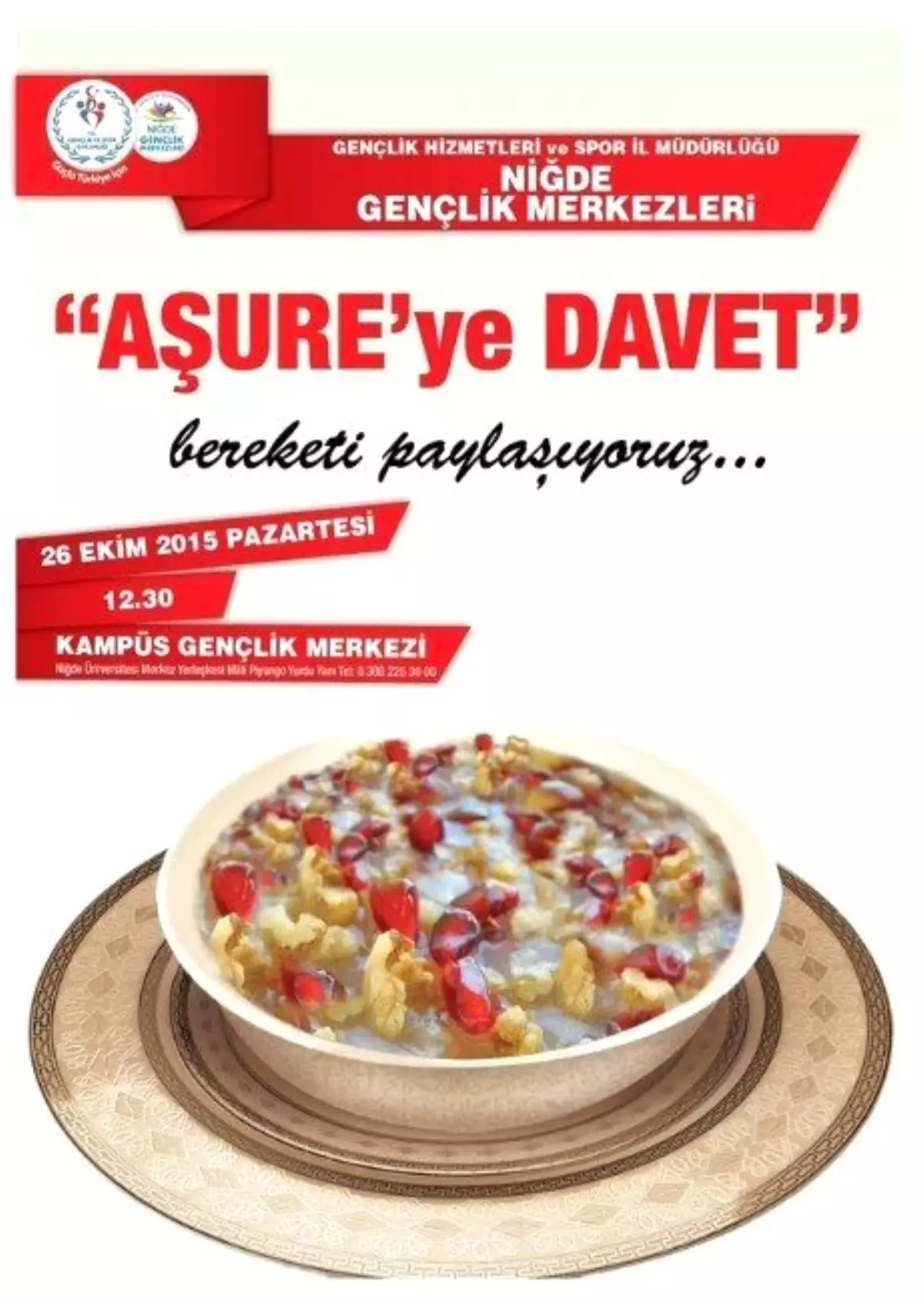 Gençlik Merkezi Öğrencilere Aşure İkram Edecek