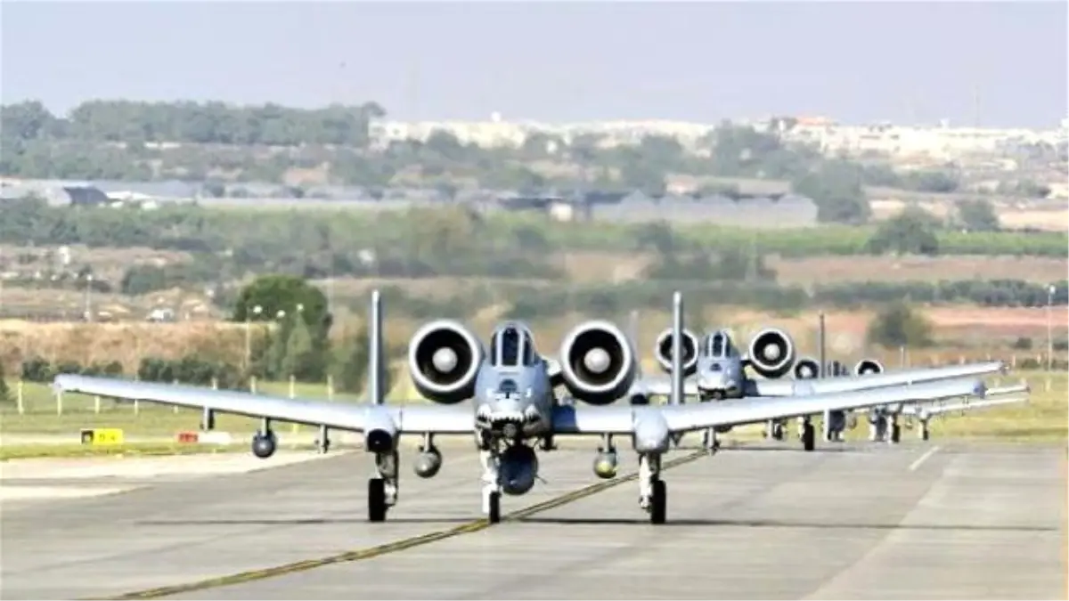 US Air Force Deploys 12 A-10 Attack Aircraft İn Turkey\'s South
