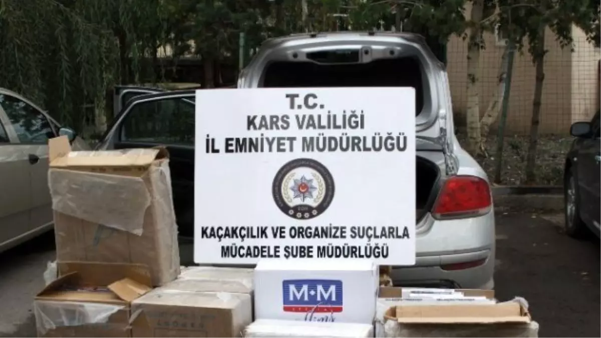 Kars\'ta 9 Bin Paket Kaçak Sigara Ele Geçirildi