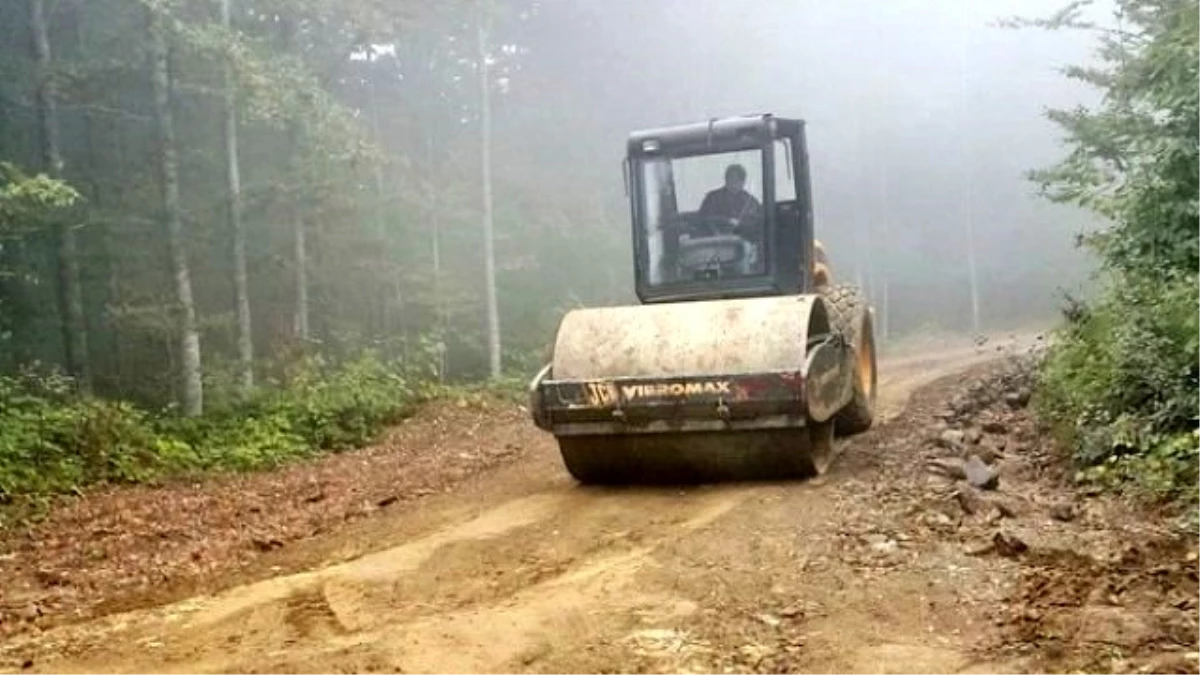 Akçakoca\'da Orman Yolunda Üst Yapı Çalışmaları Tamamlandı