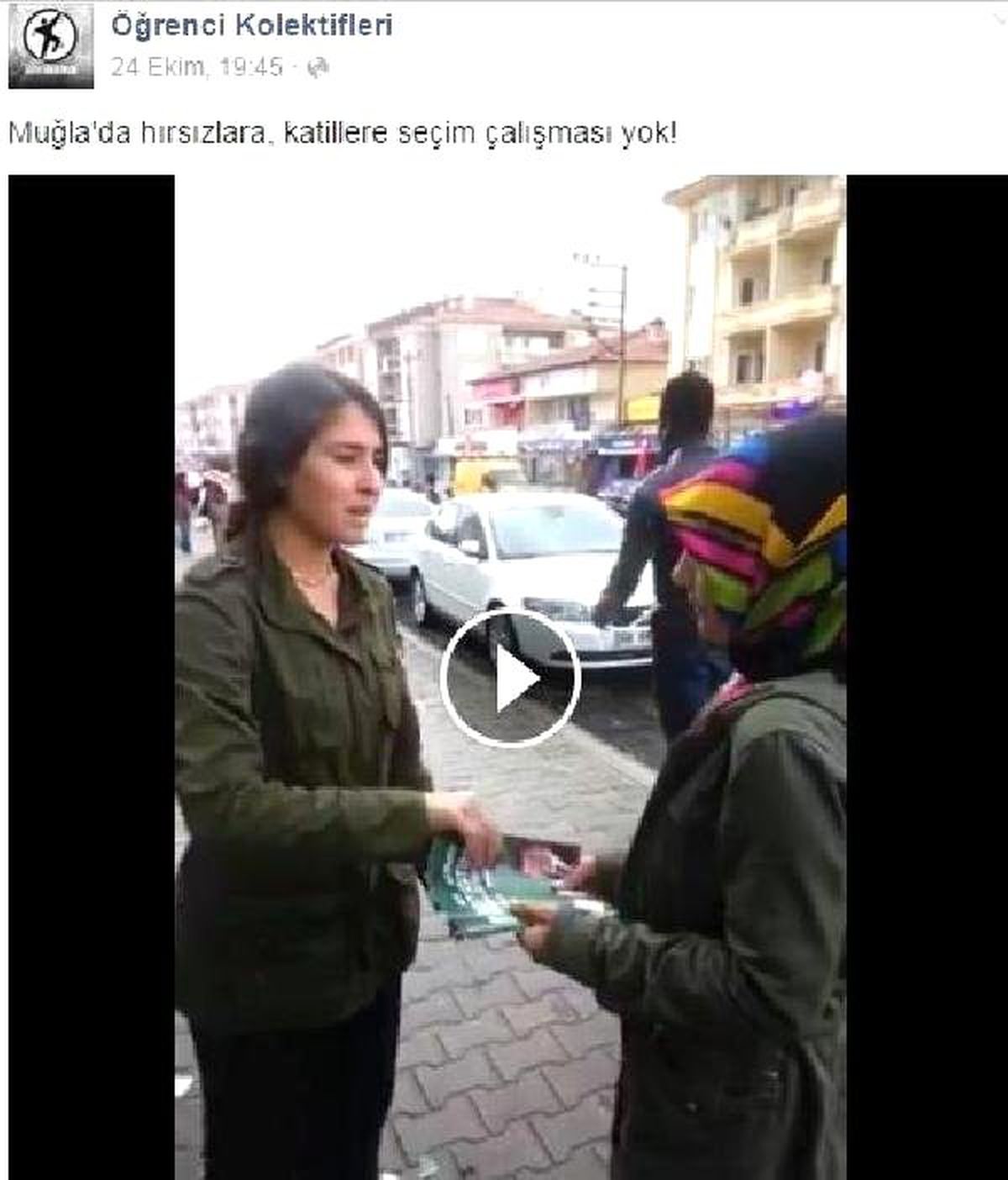 AK Parti Broşürü Dağıtan Kadınlara, Kadın Tepkisi