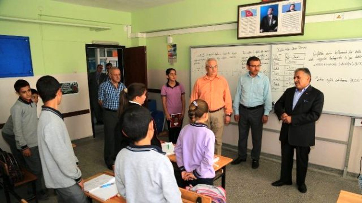 Başkan Dr. Memduh Büyükkkılıç Yıldırım Beyazıt Ortaokulunu Ziyaret Etti