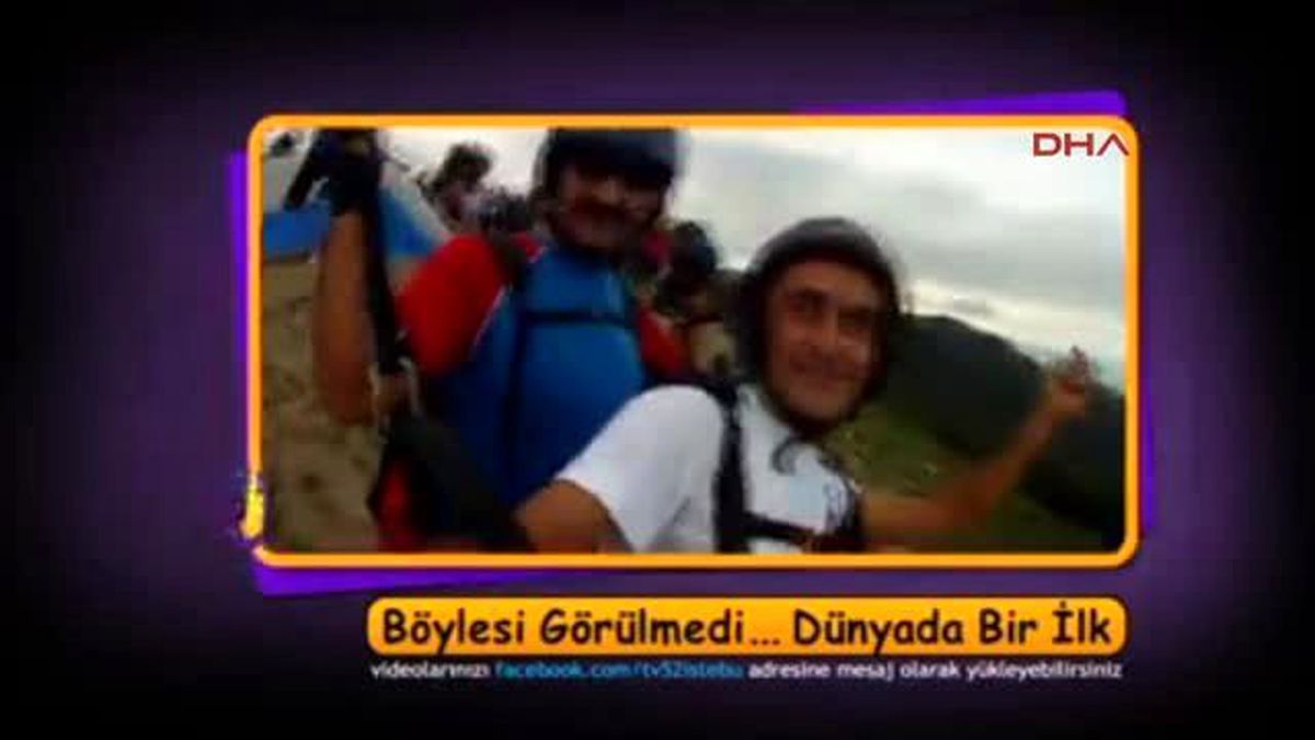 Ordu\'da Yamaç Paraşütüyle Uçarken Sakal Tıraşı Oldu
