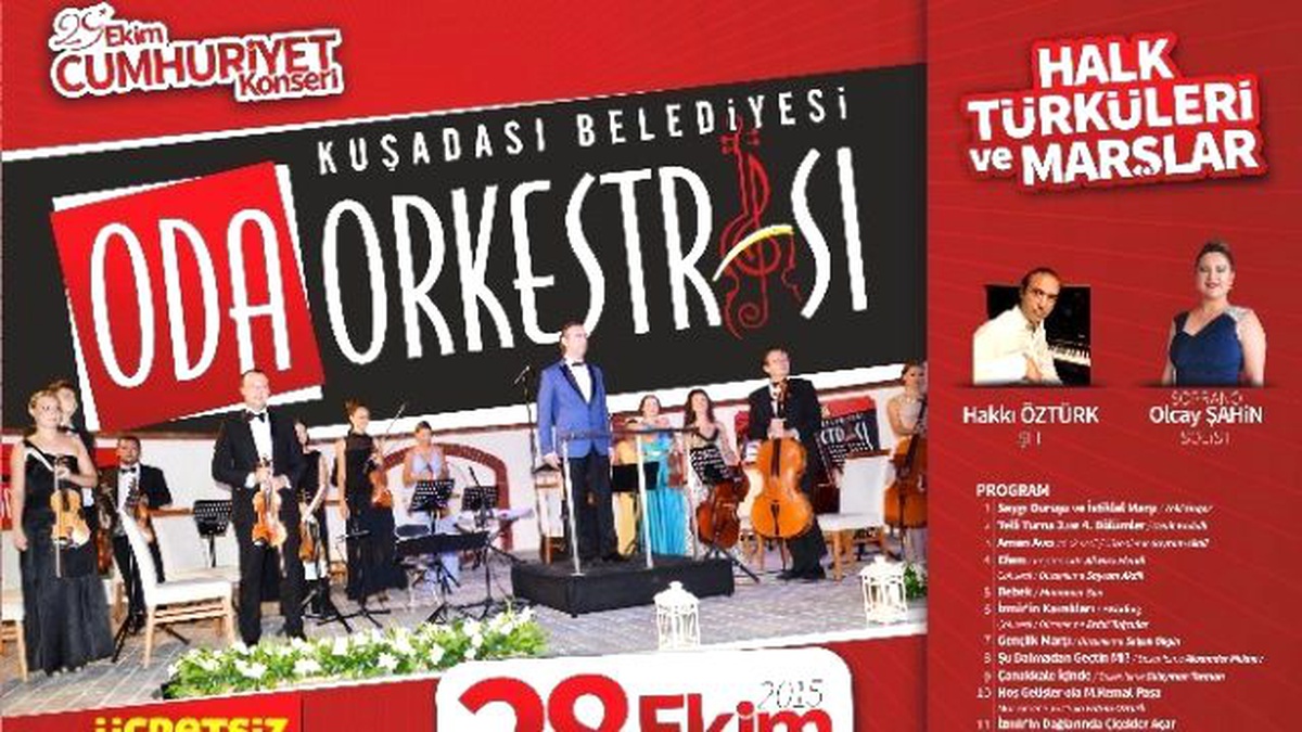 Cumhuriyet Coşkusu Kuşadası Belediyesi Oda Orkestrası ile Yaşanacak
