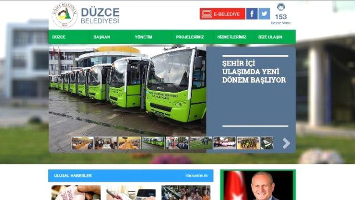 Düzce Belediyesi Web Sayfası Yenilendi
