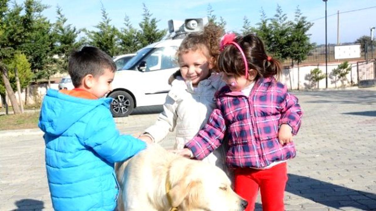 Minik Öğrencilerin Hayvan Sevgisi