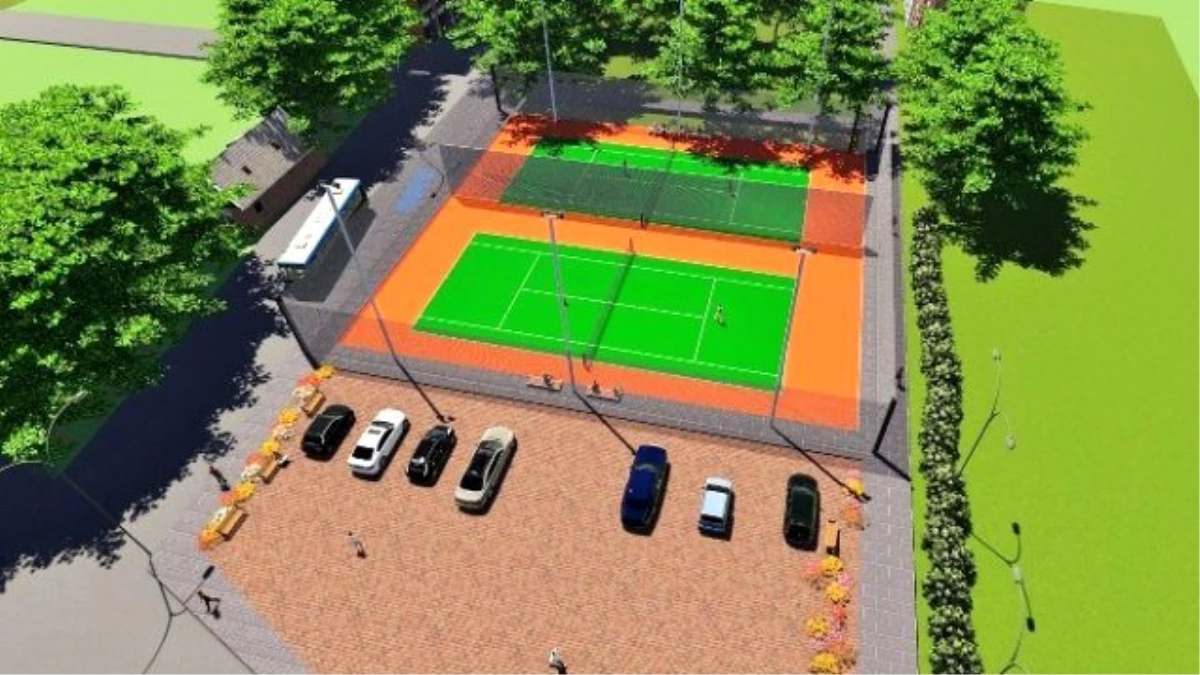 Büyükşehir\'den Dalaman\'a Tenis Kortu