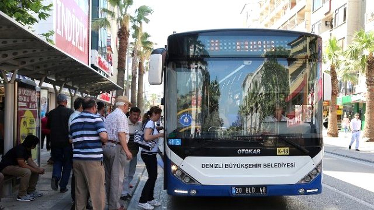 Denizli\'de Cumhuriyet Bayramı\'nda Otobüsler Ücretsiz