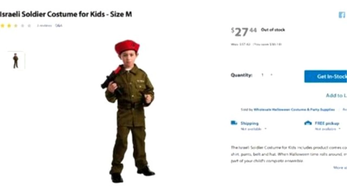 Walmart Called Out For \'Atrocious\' Israeli Soldier Halloween Costume